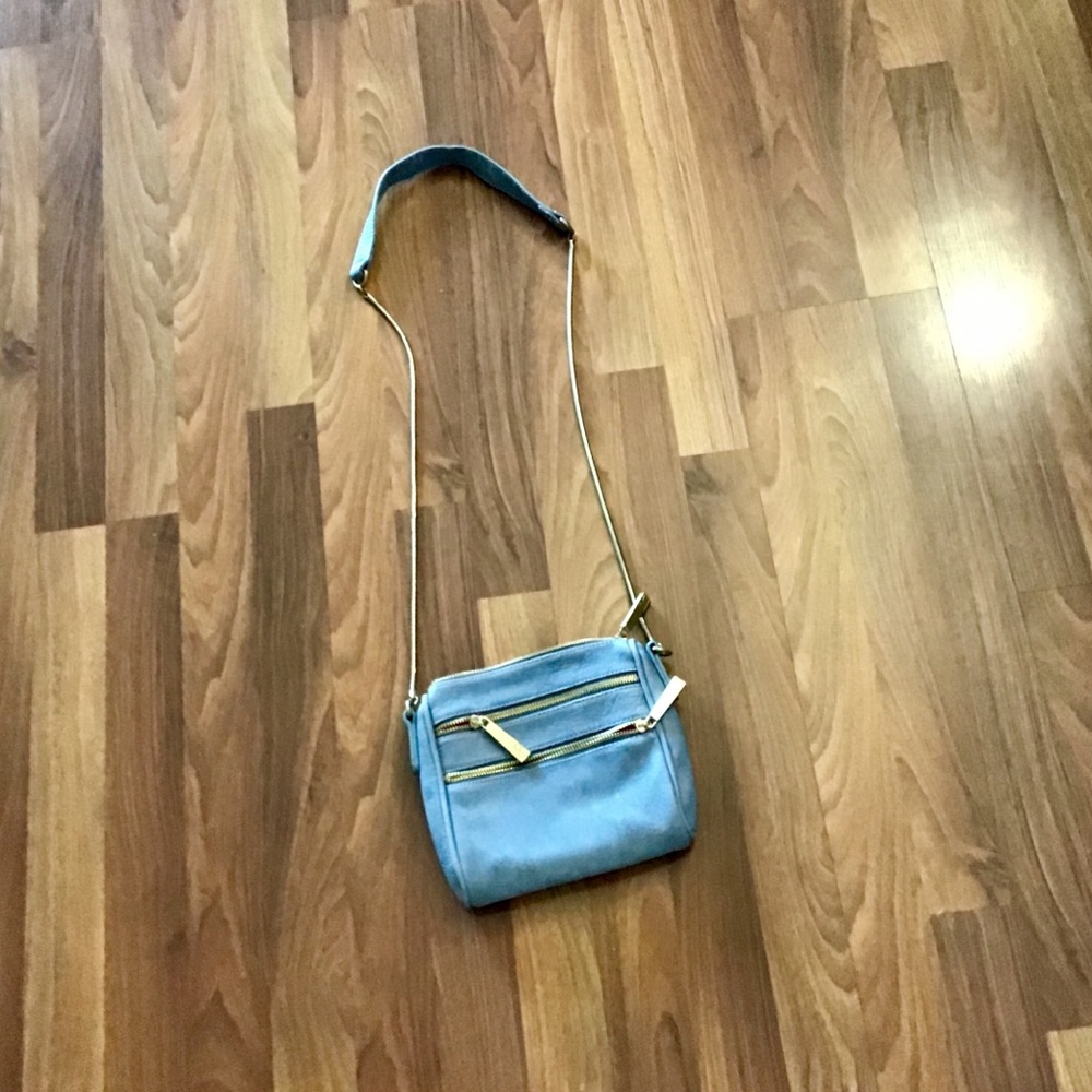 NEW Light blue leather cross body